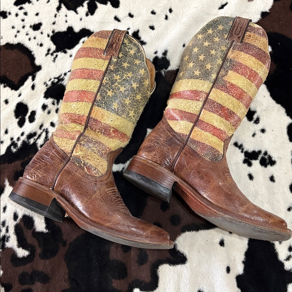Boulet Rodeo Collection American Flag Boots; Size 7 - Picture 5 of 9